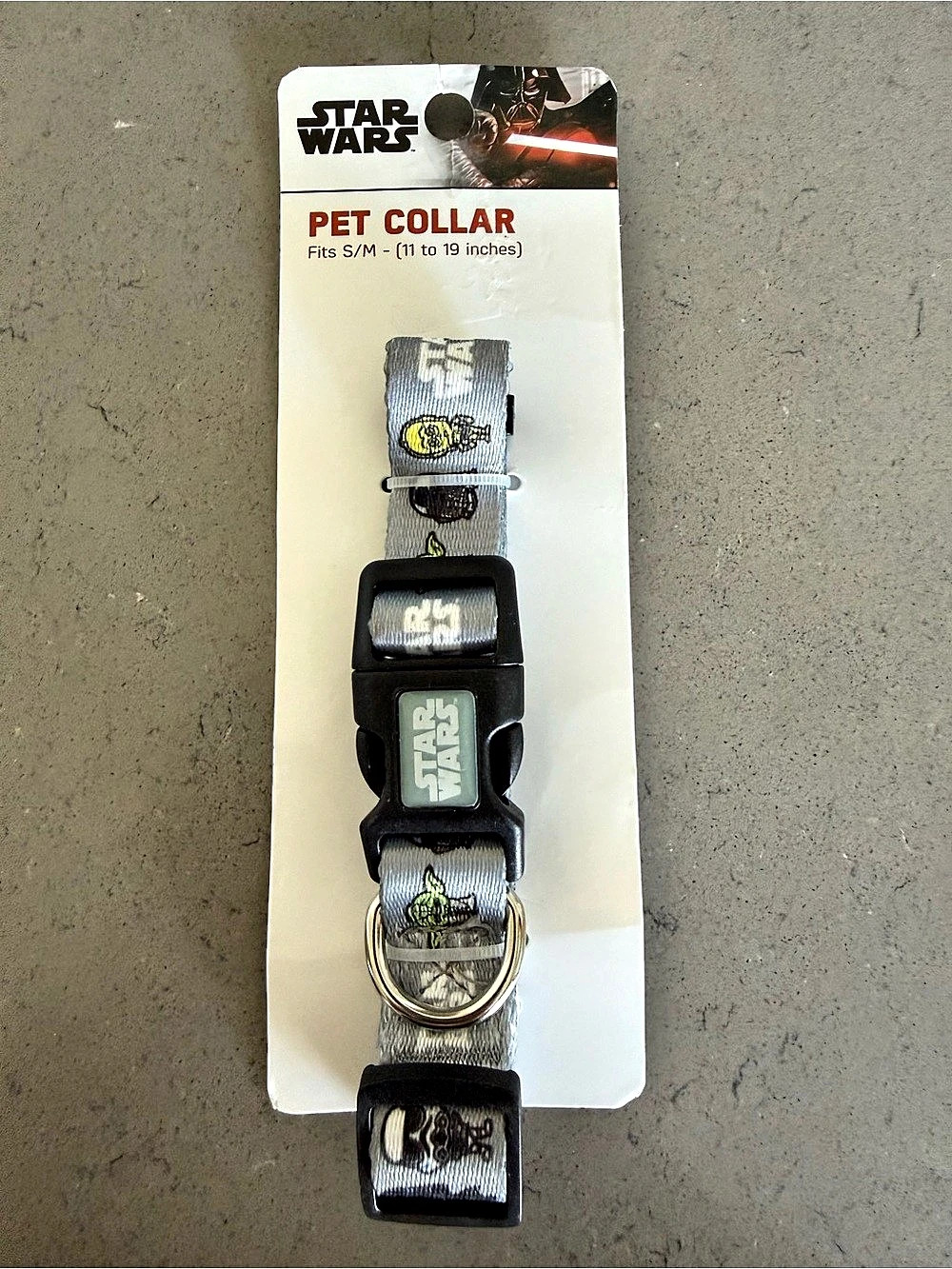 Star Wars Pet Collar Gray & Black S/M NWT